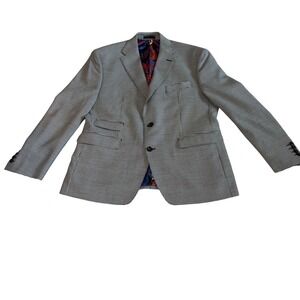 Tayion Montee Holland 42S Houndstooth Blazer Paisley Lined Sport Coat Statement